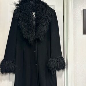 Marvin Richards Black Wool Coat